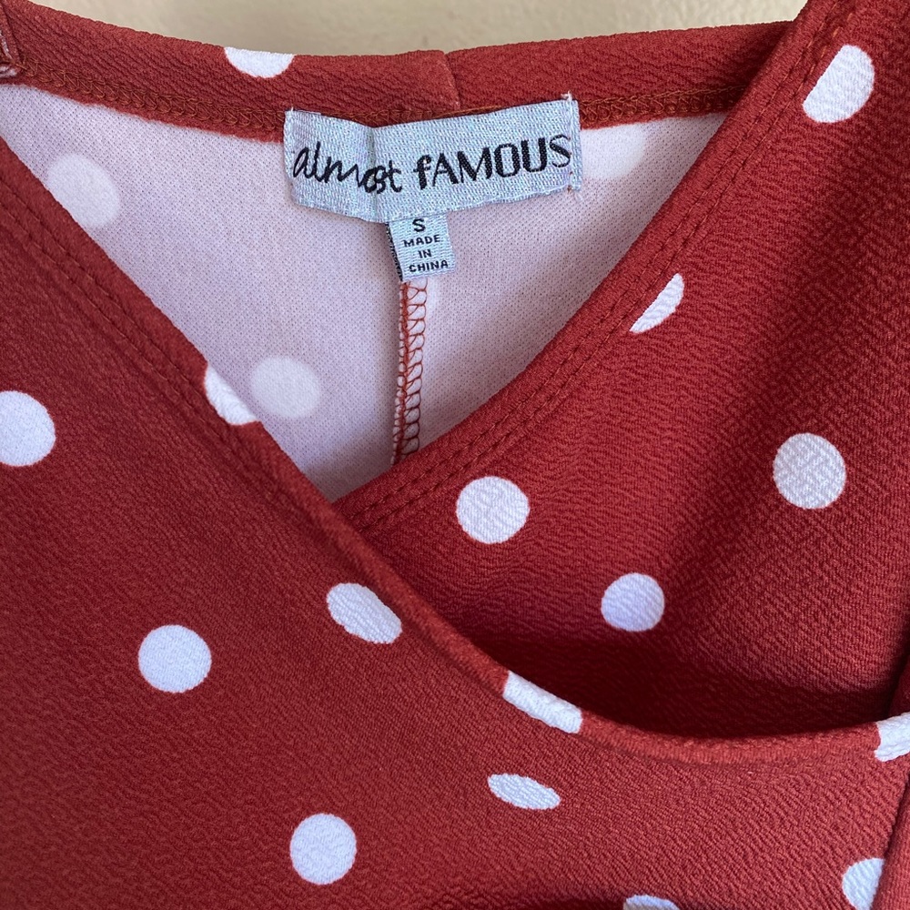 🆕Almost Famous Sleeveless Polka Dot Bodycon party Dress - Picture 7 of 8